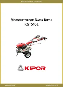 Motocultivador Nafta Kipor KGT510L - Ficha Técnica